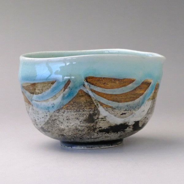 ブルー 片口抹茶碗 美濃焼(日本製)