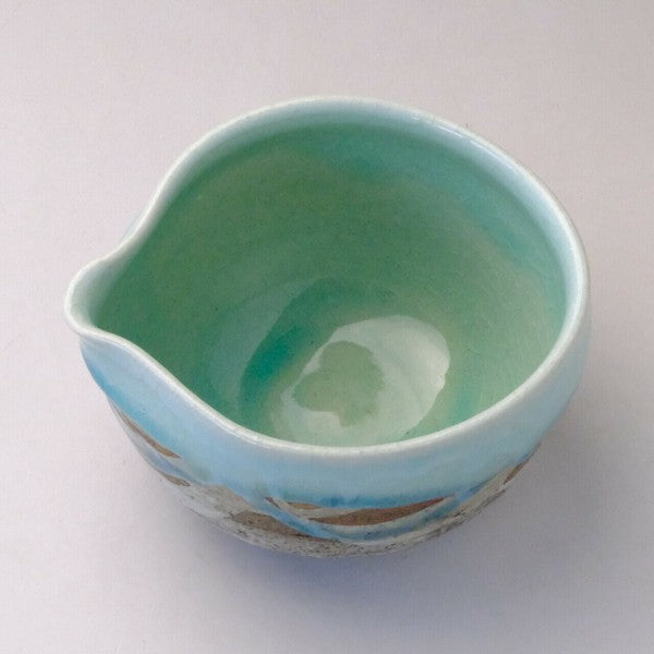 ブルー 片口抹茶碗 美濃焼(日本製)