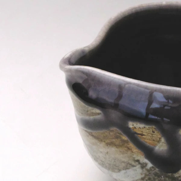 紫 片口抹茶碗 美濃焼(日本製)