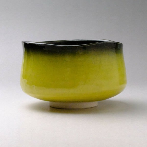 渕巻黄貫入 抹茶碗 美濃焼(日本製)