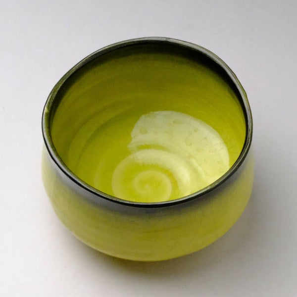 渕巻黄貫入 抹茶碗 美濃焼(日本製)