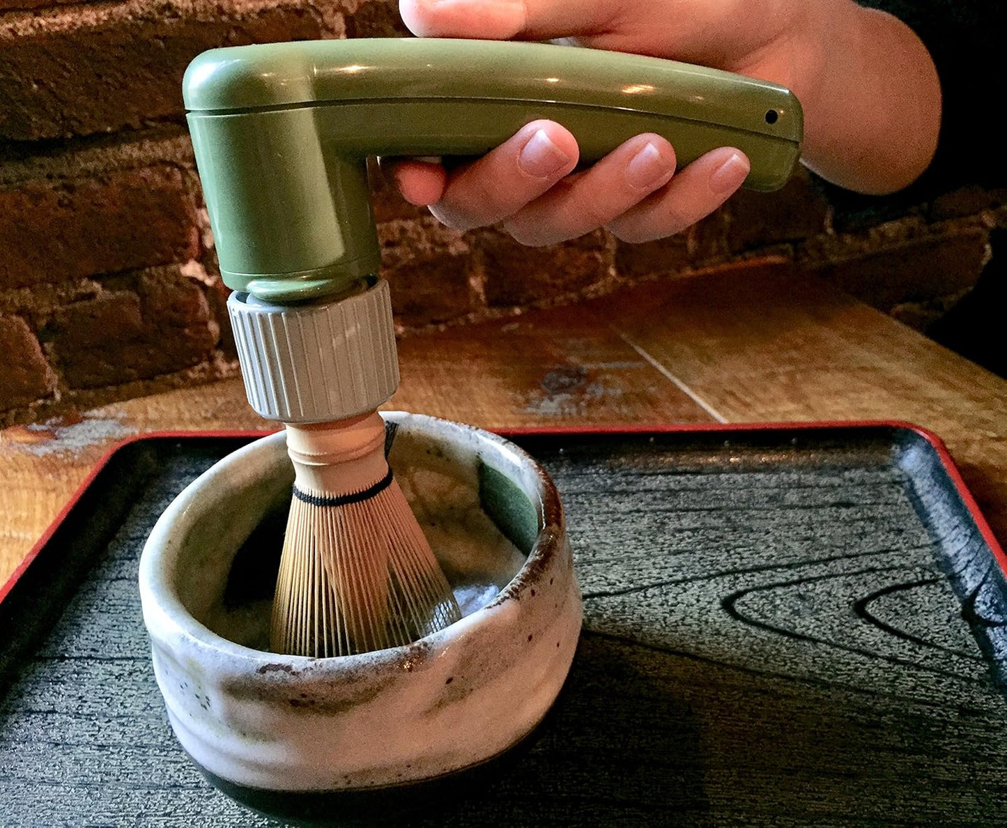 【BTO】CHARAKU, Japanese Handheld Electric Matcha Whisk/Frother with Bamboo Chasen Made in Japan