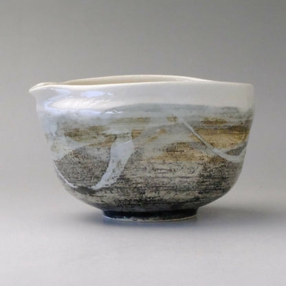 白流し　片口抹茶碗　美濃焼（日本製）