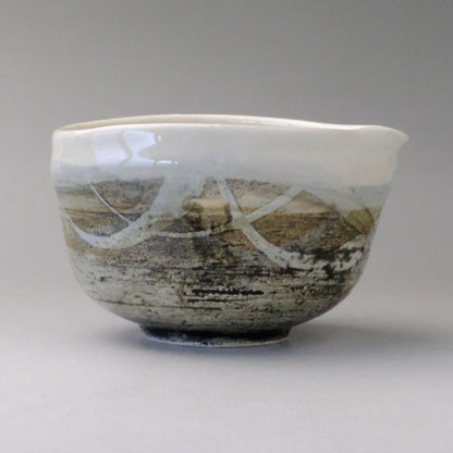 白流し　片口抹茶碗　美濃焼（日本製）