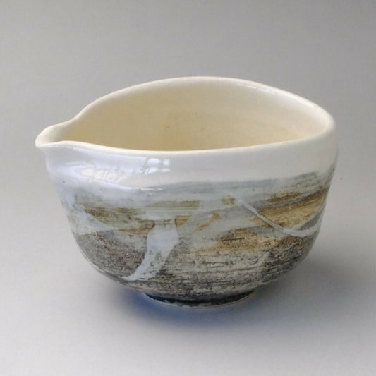 白流し　片口抹茶碗　美濃焼（日本製）