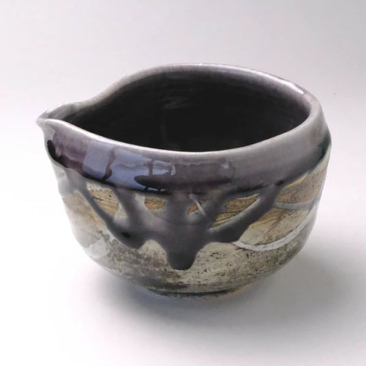 紫　片口抹茶碗　美濃焼（日本製）